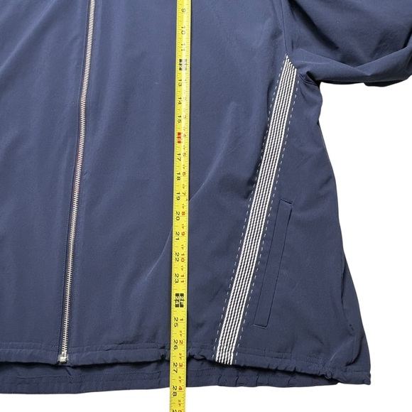 Chicos Full Zip Striped UPF Neema Jacket Size 20 Blue Lightweight Activewear - Picture 11 of 13